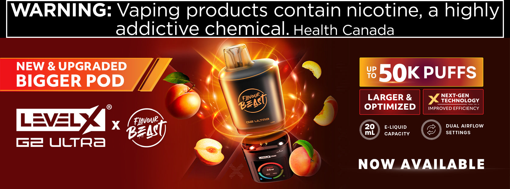 LEVEL X G2 Ultra 50K Pods In2Vapes Ontario Canada