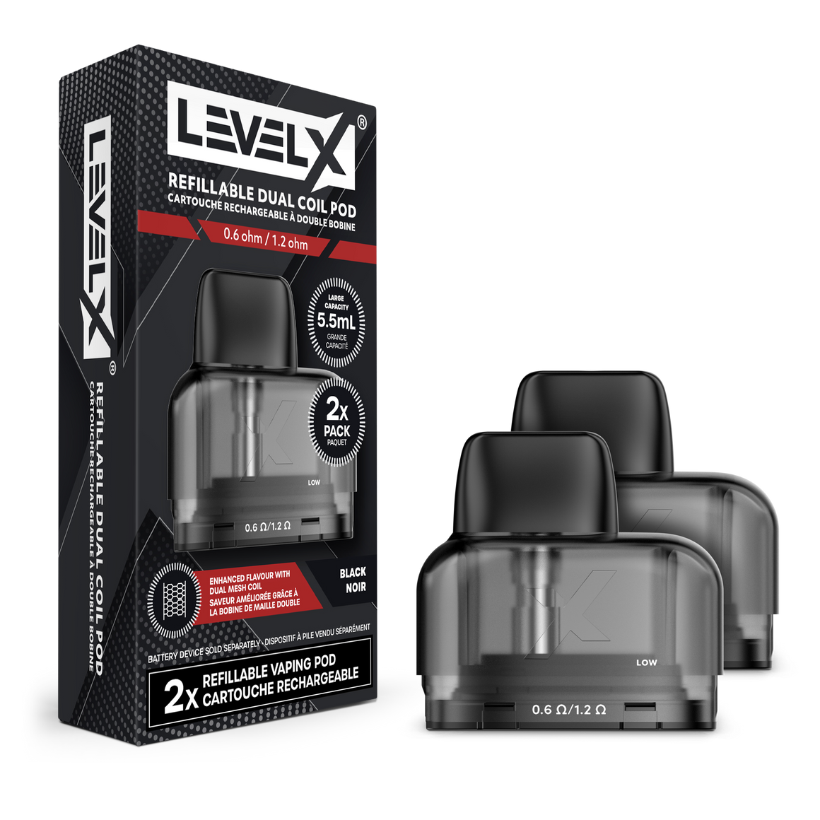 Refillable Dual Coil Pod LEVEL X Keswick Alliston Newmarket Woodbridge Vaughan Toronto GTA Ontario Canada