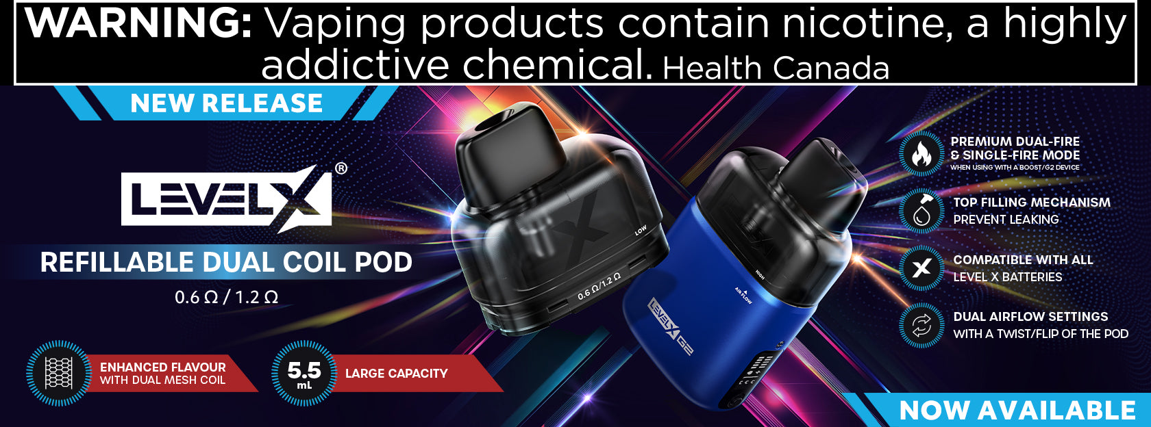 LEVEL X Refillable Pod In2Vapes Ontario Canada