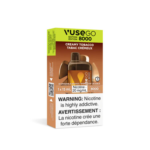 Creamy Tobacco VUSE GO 8000 Disposable Keswick Alliston Newmarket Woodbridge Vaughan Toronto GTA Ontario Canada