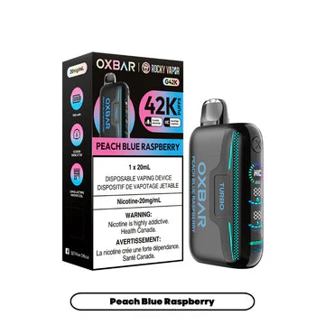 Peach Blue Raspberry OXBAR G42K Disposable Keswick Alliston Newmarket Woodbridge Vaughan GTA Toronto Ontario Canada