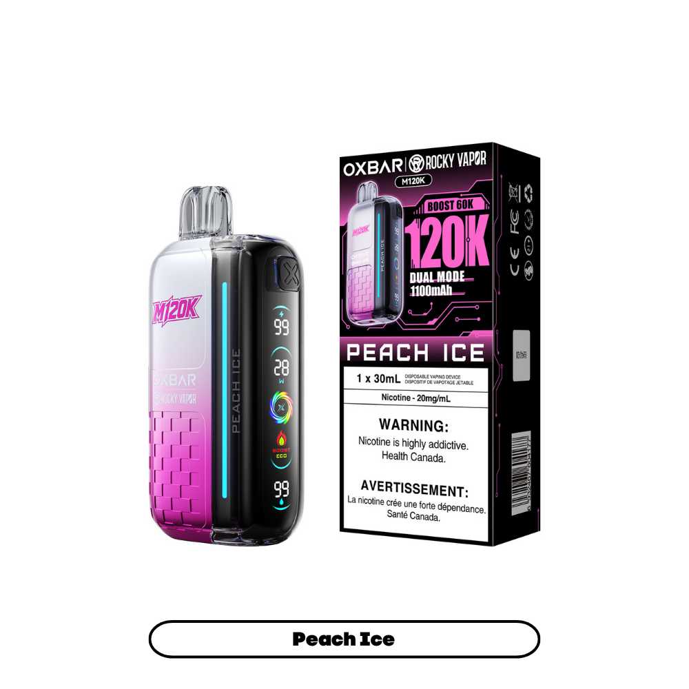 Peach Ice OXBAR M120K Keswick Alliston Newmarket Woodbridge Vaughan GTA Toronto Ontario Canada
