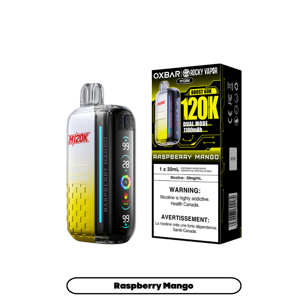 Raspberry Mango OXBAR M120K Keswick Alliston Newmarket Woodbridge Vaughan GTA Toronto Ontario Canada