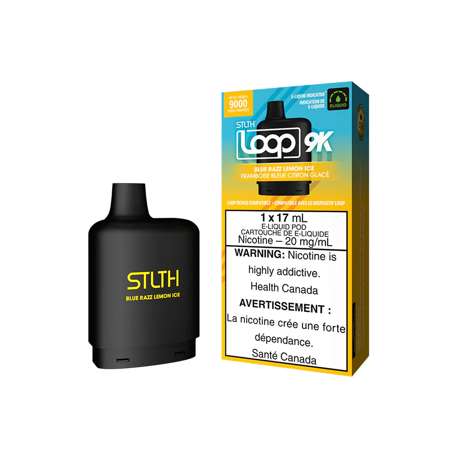 Blue Razz Lemon Ice STLTH Loop 9K Pod Keswick Alliston Newmarket Woodbridge Vaughan Toronto GTA Ontario Canada