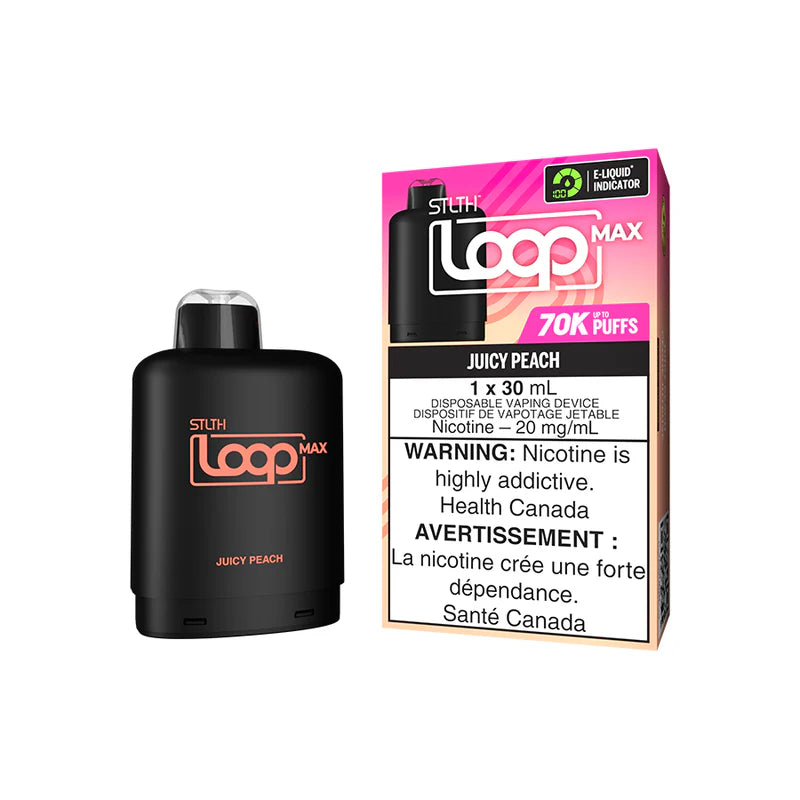 Juicy Peach STLTH LOOP Max 70K Pod Keswick Alliston Newmarket Woodbridge Vaughan Toronto GTA Ontario Canada
