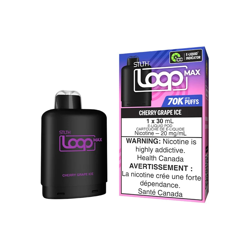 Cherry Grape Ice STLTH LOOP Max 70K Pod Keswick Alliston Newmarket Woodbridge Vaughan Toronto GTA Ontario Canada