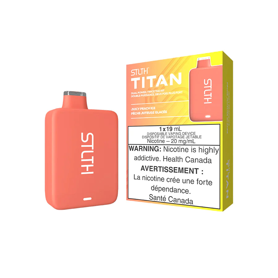 Juicy Peach Ice STLTH Titan 10K Disposable Keswick Alliston Newmarket Woodbridge Vaughan Toronto GTA Ontario Canada