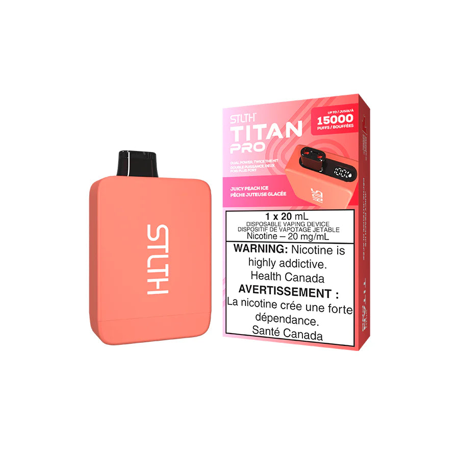 Juicy Peach STLTH Titan PRO 15K Disposable Keswick Alliston Newmarket Woodbridge Vaughan Toronto GTA Ontario Canada