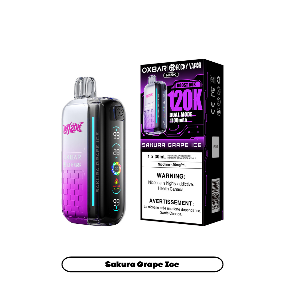 Sakura Grape Ice OXBAR M120K Keswick Alliston Newmarket Woodbridge Vaughan GTA Toronto Ontario Canada