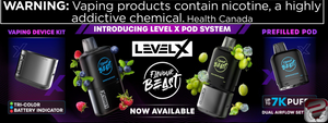LEVEL X Disposable Pod System In2Vapes Keswick Alliston Newmarket Woodbridge Vaughan Toronto Ontario Canada