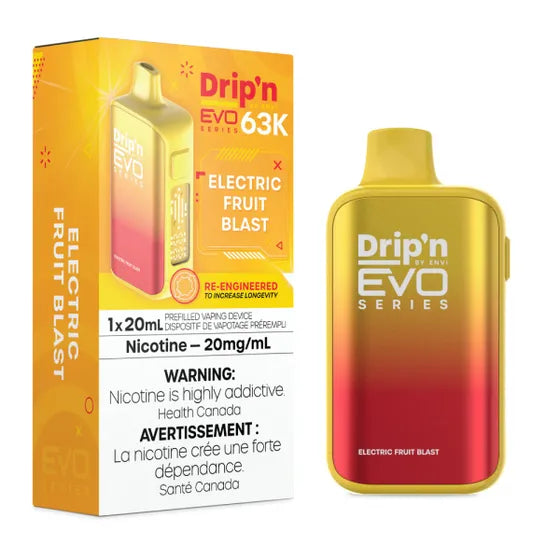 Electric Fruit Blast Drip'n EVO 63K Disposable Keswick Alliston Newmarket Vaughan Woodbridge Toronto Ontario Canada