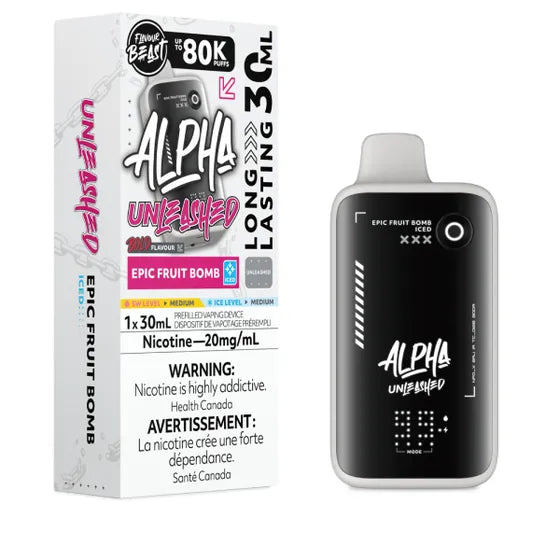 Epic Fruit Bomb Iced Unleashed Flavour Beast ALPHA 80K Disposable Keswick Alliston Newmarket Woodbridge Vaughan Toronto Ontario Canada