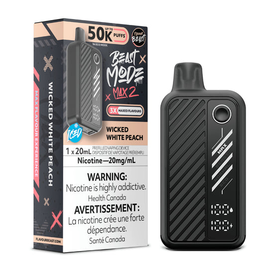Wicked White Peach Flavour Beast Beast Mode MAX 2 50K Keswick Alliston Newmarket Woodbridge Vaughan Toronto GTA Ontario Canada