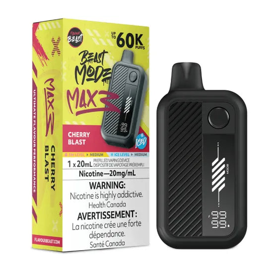 Cherry Blast Ice Flavour Beast Beast Mode MAX 3 60K Keswick Alliston Newmarket Woodbridge Vaughan Toronto GTA Ontario Canada