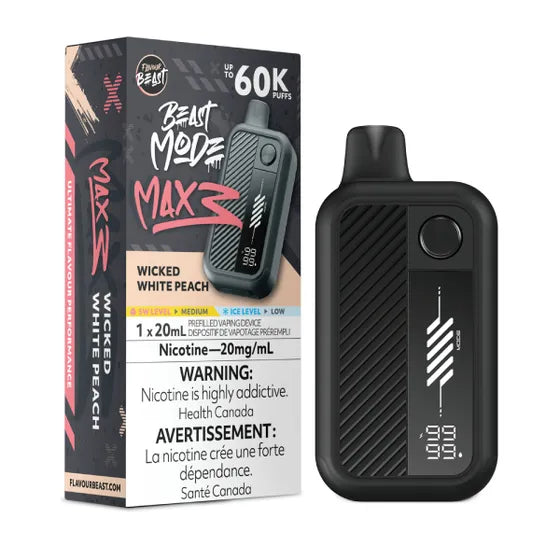 Wicked White Peach Flavour Beast Beast Mode MAX 3 60K Keswick Alliston Newmarket Woodbridge Vaughan Toronto GTA Ontario Canada
