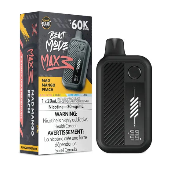 Mad Mango Peach Flavour Beast Beast Mode MAX 3 60K Keswick Alliston Newmarket Woodbridge Vaughan Toronto GTA Ontario Canada