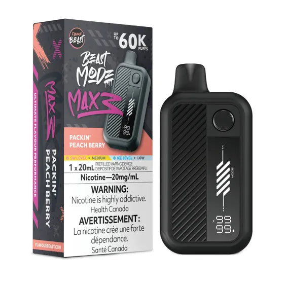 Packin Peach Berry Flavour Beast Beast Mode MAX 3 60K Keswick Alliston Newmarket Woodbridge Vaughan Toronto GTA Ontario Canada
