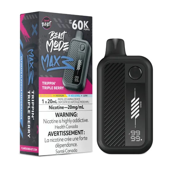 Trippin Triple Berry Flavour Beast Beast Mode MAX 3 60K Keswick Alliston Newmarket Woodbridge Vaughan Toronto GTA Ontario Canada