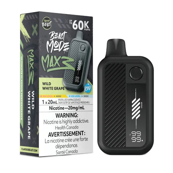 Wild White Grape Ice Flavour Beast Beast Mode MAX 3 60K Keswick Alliston Newmarket Woodbridge Vaughan Toronto GTA Ontario Canada