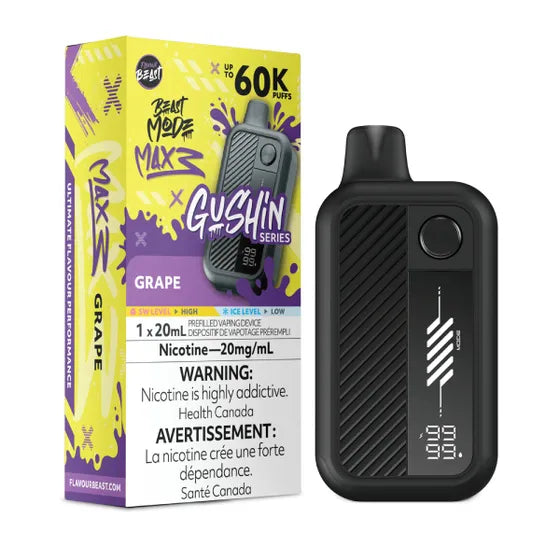 Gushin Grape Flavour Beast Beast Mode MAX 3 60K Keswick Alliston Newmarket Woodbridge Vaughan Toronto GTA Ontario Canada
