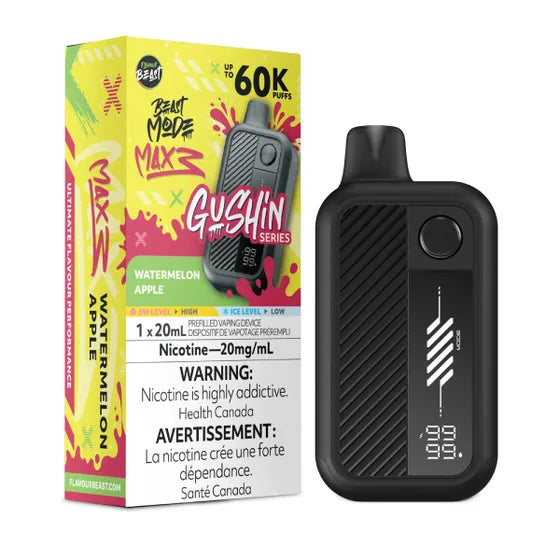 Gushin Watermelon Apple Flavour Beast Beast Mode MAX 3 60K Keswick Alliston Newmarket Woodbridge Vaughan Toronto GTA Ontario Canada