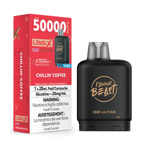 Chillin Coffee Iced LEVEL X G2 Ultra 50K Pod Keswick Alliston Newmarket Woodbridge Vaughan Toronto GTA Ontario Canada