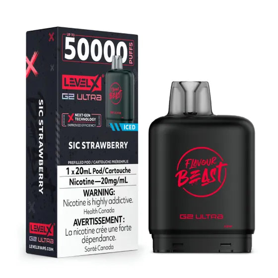 Sic Strawberry LEVEL X G2 Ultra 50K Pod Keswick Alliston Newmarket Woodbridge Vaughan Toronto GTA Ontario Canada