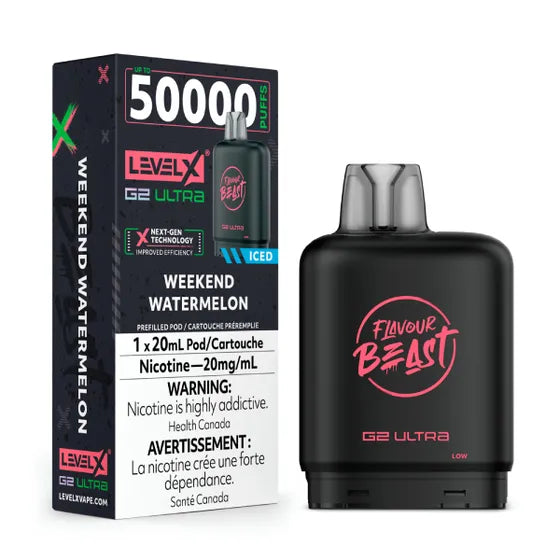 Weekend Watermelon LEVEL X G2 Ultra 50K Pod Keswick Alliston Newmarket Woodbridge Vaughan Toronto GTA Ontario Canada