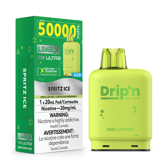 Spritz Ice Drip'n LEVEL X G2 Ultra 50K Pod Keswick Alliston Newmarket Woodbridge Vaughan Toronto GTA Ontario Canada