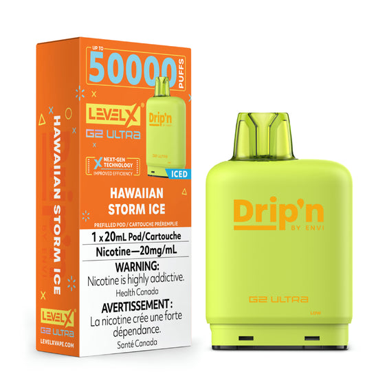 Hawaiian Storm Ice Dripn LEVEL X G2 Ultra 50K Pod Keswick Alliston Newmarket Woodbridge Vaughan Toronto GTA Ontario Canada