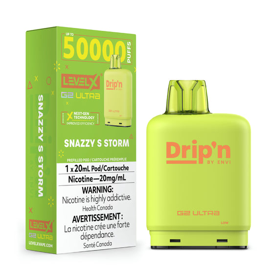Snazzy S Storm Dripn LEVEL X G2 Ultra 50K Pod Keswick Alliston Newmarket Woodbridge Vaughan Toronto GTA Ontario Canada