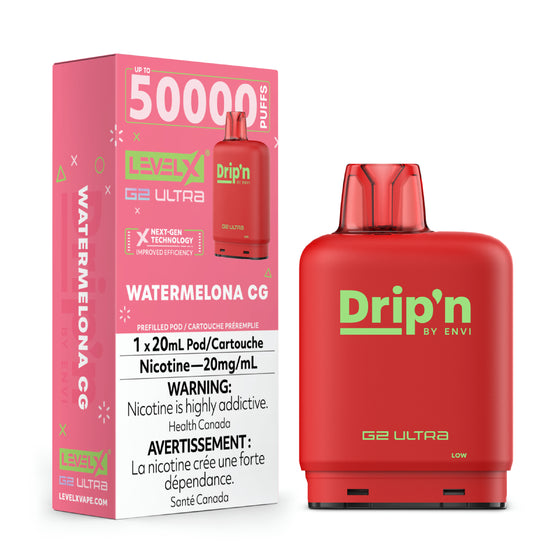 Watermelona CG Dripn LEVEL X G2 Ultra 50K Pod Keswick Alliston Newmarket Woodbridge Vaughan Toronto GTA Ontario Canada