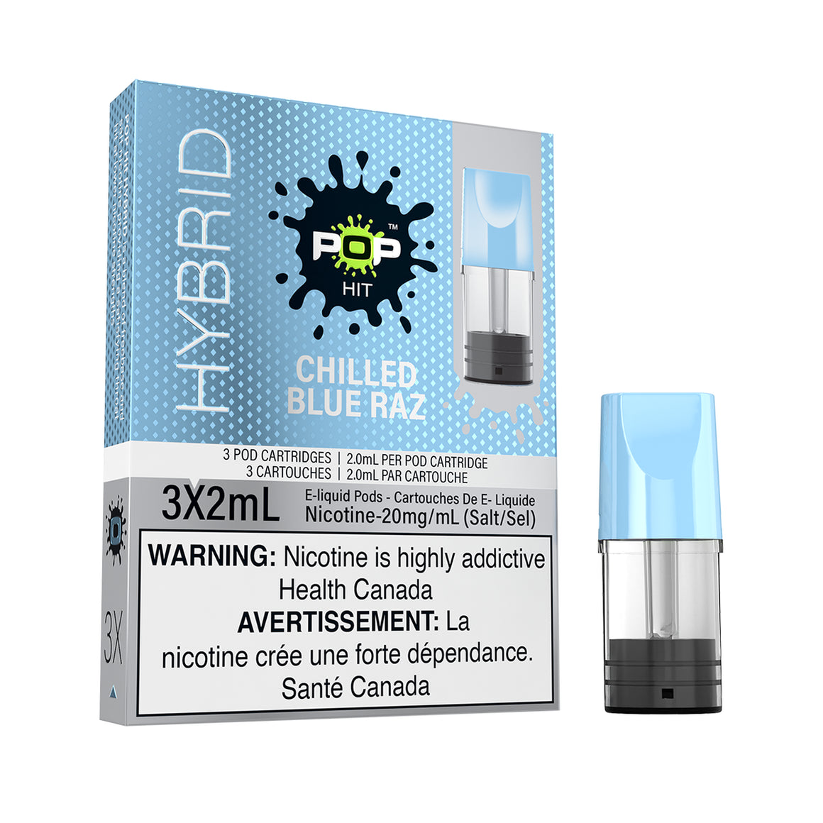 Chilled Blue Razz Pop Pods Hybrid Series Keswick Alliston Newmarket Woodbridge Vaughan GTA Toronto Ontario Canada