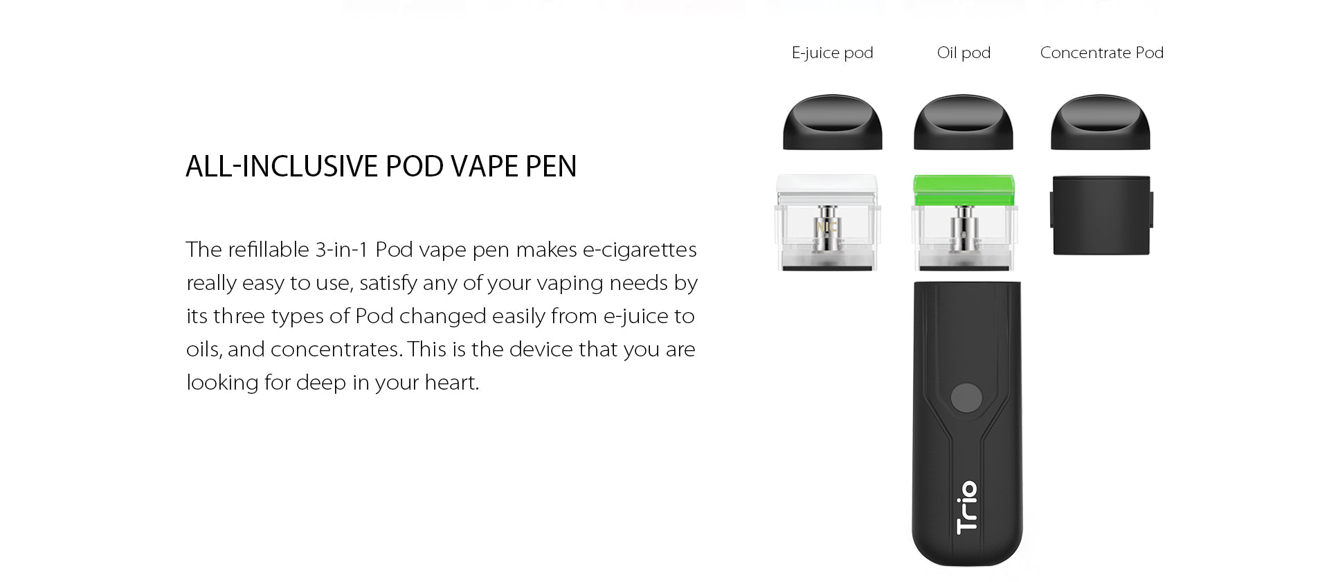 Yocan Trio 3-In-1 Pod System Alliston Newmarket Woodbridge Vaughan GTA Toronto Ontario Canada - IN2 Yocan Trio 3-In-1 Pod System Alliston Newmarket Woodbridge Vaughan GTA Toronto Ontario Canada - IN2