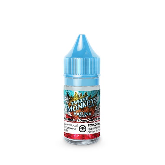 Hakuna Iced Nic Salt 12 Monkeys Ice Age Keswick Alliston Vaughan Newmarket Woodbridge Gta Toronto Canada